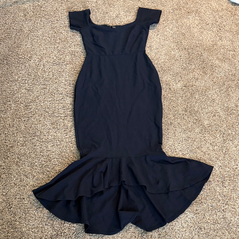 Lulu's Navy Blue High Low Dress